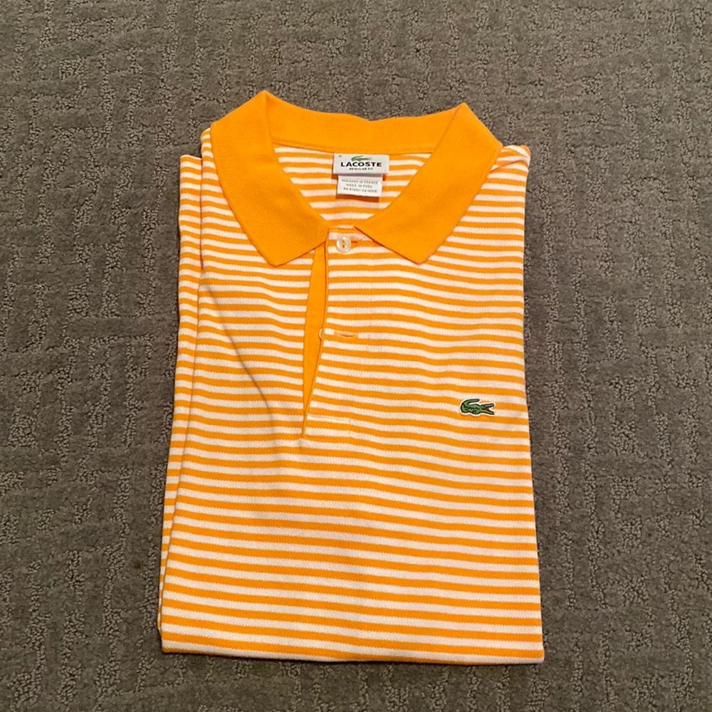Mens Lacoste orange polo size 6 (XL)